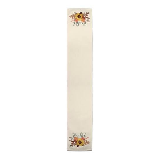 72" Thankful Sunflower Table Runner